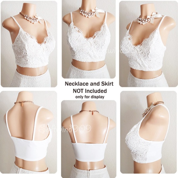 ❌Sold out❌ Crochet Lace Cropped Bralette Top - Picture 7 of 8